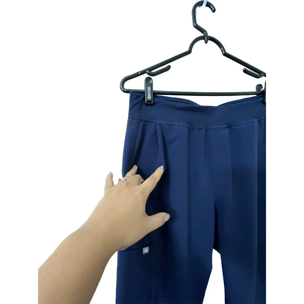 Figs Technical Collection Navy Blue Mens Cargo Scrub Pants Size Small